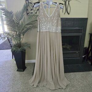 New JKara sz 20W womens chiffon beaded evening dress